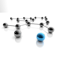 Fototapeta premium 3D Grafik / 3d Illustration - Network und Business