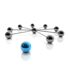 3D Grafik / 3D Illustration: Network und Social Media