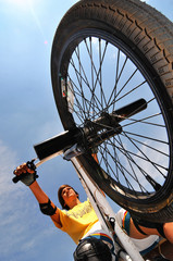 BMX Fahrer - obrazy, fototapety, plakaty