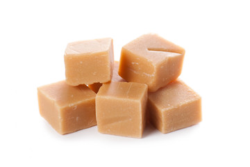 Caramel heap isolated on a white background