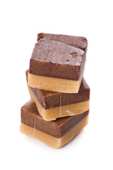 Caramel heap isolated on a white background