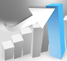 Business 3D bar chart