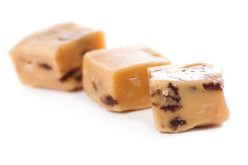 Caramel heap isolated on a white background