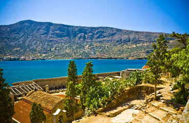 Naklejka premium Spinalonga Fortress Greece - Last Active Leprosy Colony