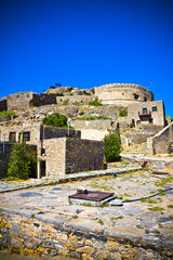 Fototapeta na wymiar Spinalonga Fortress Greece - Last Active Leprosy Colony