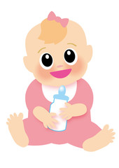 ご機嫌な赤ちゃん（女の子）