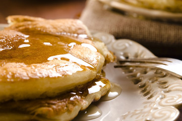 Pancakes with syrup