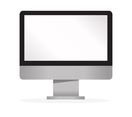 lcd tv monitor isolated