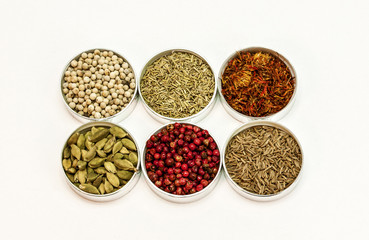 Different types of spices