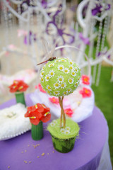 Green Tree with Dragonfly