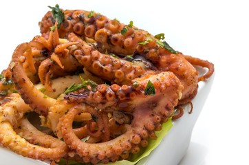 Octopus salad.