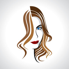 glamor girl with white background