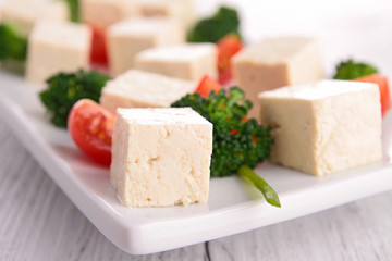Fototapeta na wymiar tofu and vegetables