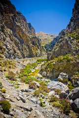 Fototapeta na wymiar Krajobraz na Kourtalioti Canyon w Kreta, Grecja