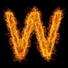 Fototapeta premium Flaming Letter W