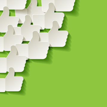 Like Papier Weiss Gr&uuml;n Icon Ecke