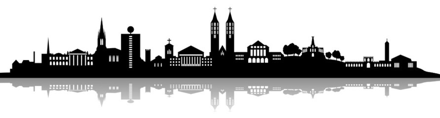 Obraz premium Skyline Kassel Schatten