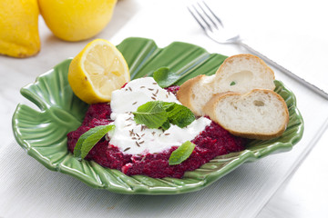 cold red beet cream