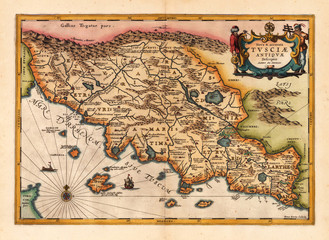 Naklejka premium Italy vintage map