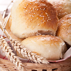Home made bread rolls