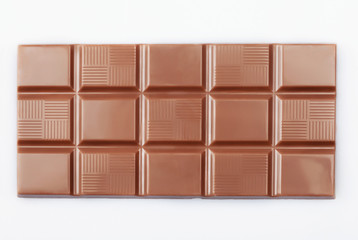 chocolate block isolated on white