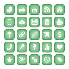 Communication icons. Web set Internet collection.