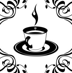 Cup symbol on the ornamental background