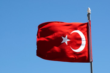 The national flag of Turkey