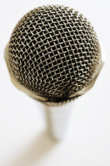 vintage microphone over white