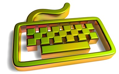3D Goldzeichen - Tastatur