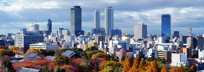 Naklejka premium Nagoya, Japan Panorama