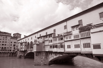 Naklejka premium Ponte Vecchio Bridge, Florence, Italy