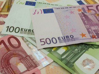 Euro banknotes