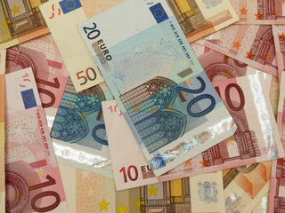 Euro banknotes