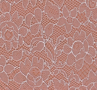 Fabric (white lace on pink fabric)