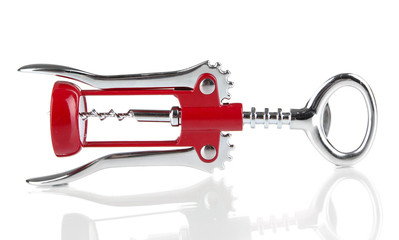 Corkscrew isolated on white