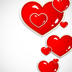 Valentine`s Day background with hearts