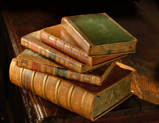 Vintage books stack-2