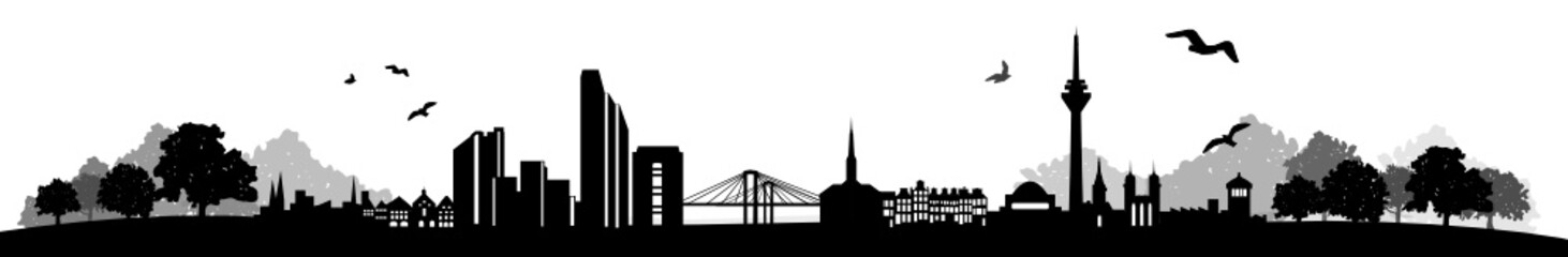 Skyline Düsseldorf Landschaft