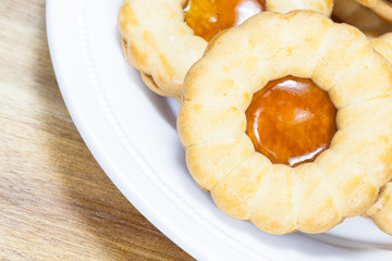 Biscuits with jam