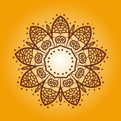Oriental mandala motif