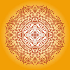 Oriental mandala motif