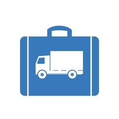 Camion de livraison dans une valise