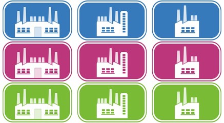 Usine dans un panneau