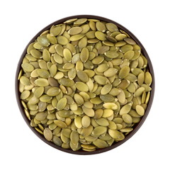 shelled pumpkin seed in the bowl