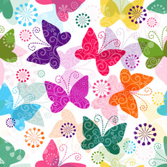 Naklejka premium Spring vivid seamless pattern