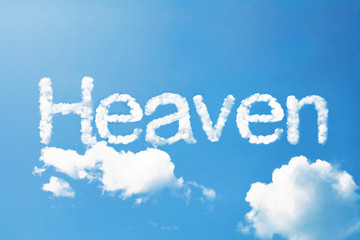 Fototapeta premium Heaven a cloud massage on sky