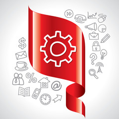 navigation icons and gear