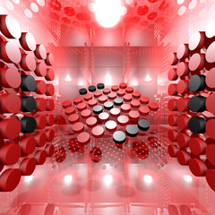 Red Digital Interior Room