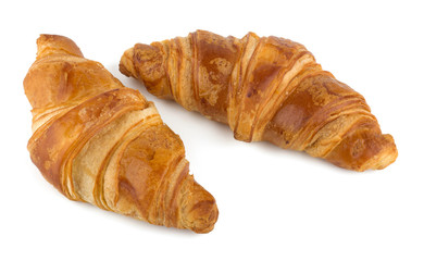 Croissant isolated on the white background